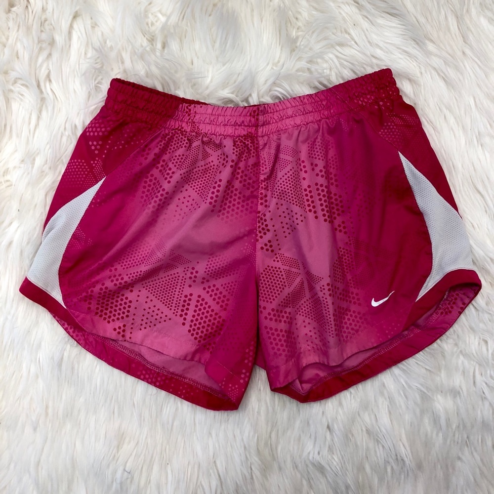 Hot pink Nike athletic running shorts